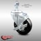 Service Caster 4 Inch SS Hard Rubber Wheel Swivel 12mm Threaded Stem Caster with Brake SCC SCC-SSTS20S414-HRS-TLB-M1215 - alternate 2